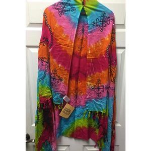 NWT Multicolored Multi-use Wrap by Wayan Natural Wear Retail $199.99